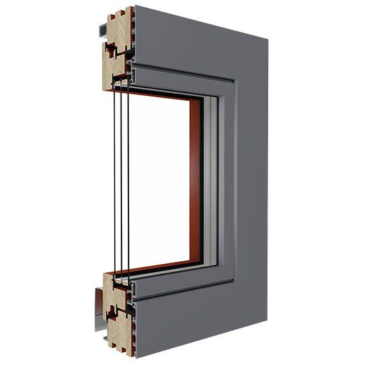 Drutex Holz Aluminium PSK - Tür Profilsystem: Duoline 68 Kiefer Holz Aluminium PSKtür Duoline 68 Kiefer 90050-001