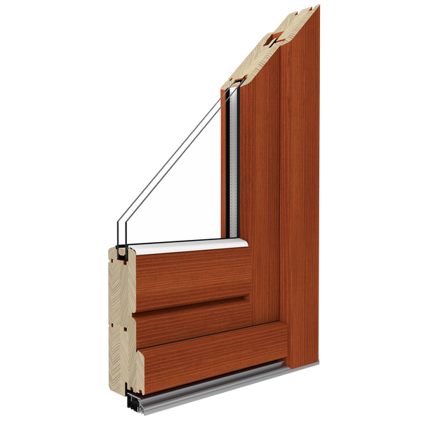 Bild Holz Nebeneingangstür mit Softline 68 Kiefer Profile von Drutex