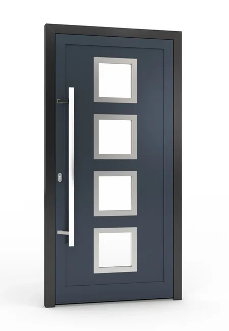 Bild Aluminium Tür Modell Hawaii Inox Türfüllung von Drutex