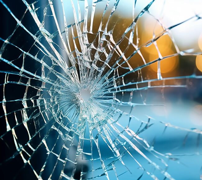 Bild Sehr widerstandsfähiges Sicherheitsglas mit unterschiedlichen Dicke und Sicherheitsfolien