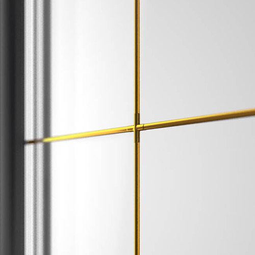 Bild Innenliegende Sprossen Gold zwischen zwei Scheiben