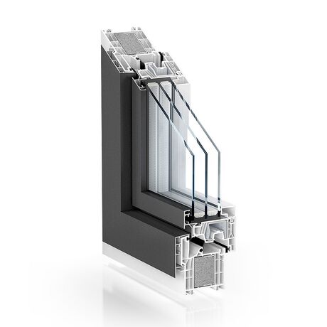 Kömmerling Kunststoff Aluminium Balkontür Profilsystem: Kömmerling 76 Unity Standard