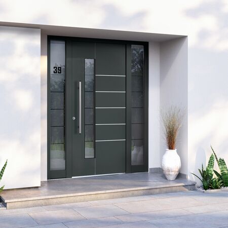 Bild Moderne Haustür mit Seitenteilen und originalen Design von Inotherm