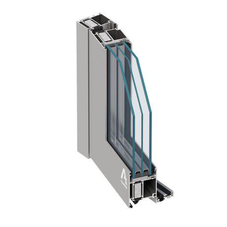 Aluprof Aluminium Nebeneingangstür Profilsystem: MB-79N SI 