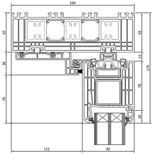 Drutex Kunststoff Hebe-Schiebetür Profilsystem: Iglo HS Drutex Kunststoff Hebe-Schiebetür Profilsystem: Iglo HS