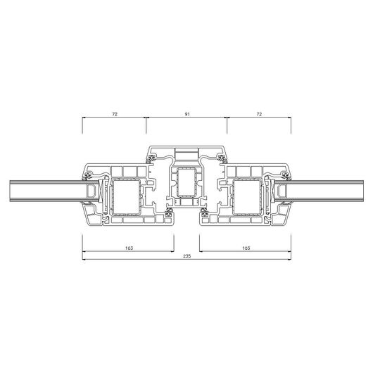 Schüco Kunststoff Hebeschiebetür Profilsystem: EasySlide CT 70
