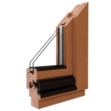 Drutex Holz Balkontür Profilsystem: Softline-68 (Meranti) Drutex Holz Balkontür Profilsystem: Softline-68 (Meranti)