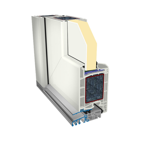Bild Haustürsystem Gealan S8000 Profile in Farbe Weiß mit Aluminium Schwelle