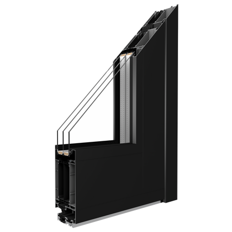 Drutex Aluminium Nebeneingangstür Profilsystem: MB-86N SI