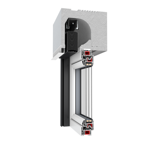 Drutex Aluminium Aufsatzraffstore Profilsystem: ZF-S Kastenhöhe 308mm, Tiefe 365mm