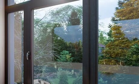 Bild Holz- Aluminium Fenster Duoline 88 von Drutex mit Seitenteilen und Oberlicht