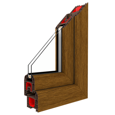 Bild Iglo 5 Classic Profile aus Kunststoff von Drutex mit holzähnlicher Dekorfolie