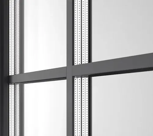 Bild Aufliegenden Sprossen in Fensterfarbe mit 2 x Duplex in 3-Fach Verglasung