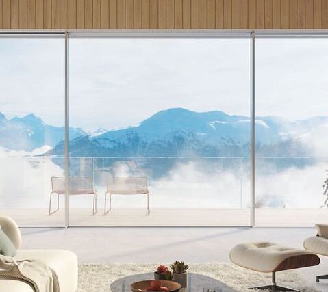 Bild Rahmenlose Panorama Fenster für Balkon oder Terrasse mit Ausblick