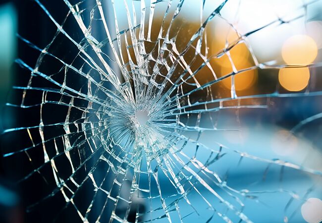 Bild Sehr widerstandsfähiges Sicherheitsglas mit unterschiedlichen Dicke und Sicherheitsfolien