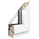 Drutex Holz Aluminium Balkontür Profilsystem: Duoline-88 (Kiefer) Holz Aluminium Balkontür Duoline-88 90030-003 (2)