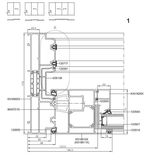 Drutex Aluminium Hebe-Schiebetür Profilsystem: MB-77HI HS Drutex Aluminium Hebe-Schiebetür Profilsystem: MB-77HI HS
