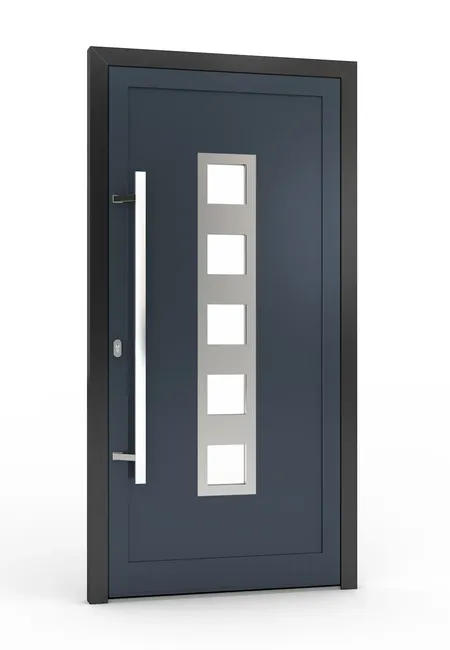 Bild Aluminium Eingangstür mit Füllung Colorado Inox von Drutex