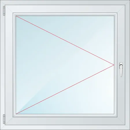 Bild Fenster mit Dreh Funktion links und Griff rechts