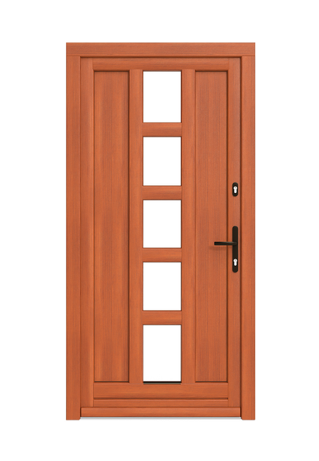 Bild Holz Haustür von Drutex mit Glas und individueller Aufteilung