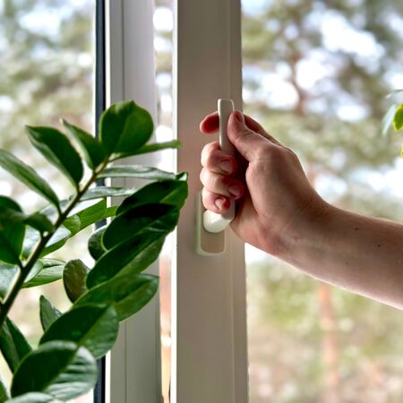 Bild Kipp Funktion bei Fenster für bessere Lüftung und Kontrolle der Feuchtigkeit zum Beispiel für Pflanzen