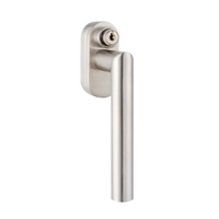 Bild Abschließbarer Fenstergriff GreenteQ-FG61-S-ER-Inox F1 Silber mit Schlüssel
