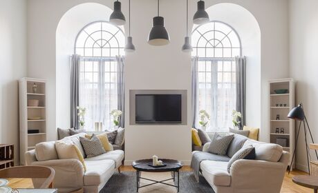 Bild Rundbogenfenster bodentief
