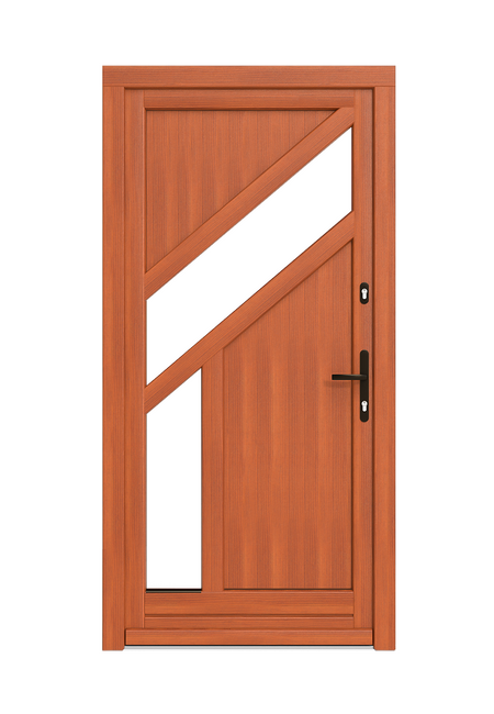 Bild Holz Haustür von Drutex mit Glas und individueller Aufteilung