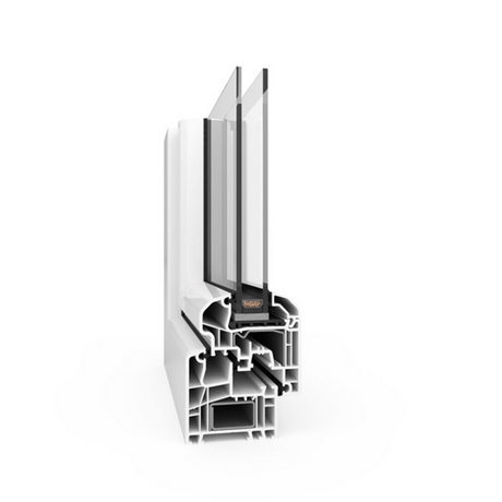 Aluplast Kunststoff PSK-Tür Profilsystem: IDEAL 5000 Slim Round-Life