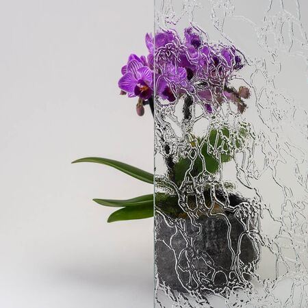 Bild Ornament Glas Delta Weiß für Fenster und Türen