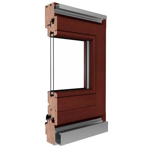 Drutex Holz Faltschiebetür Profilsystem: Softline-68 (Meranti) Holz / Meranti Faltschiebetür Softline-68 Faltanlage 90079-002