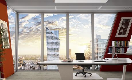 Bild Iglo 5 Drutex Kunststoff Fenster für Büros mit großen Glasflächen und Blick