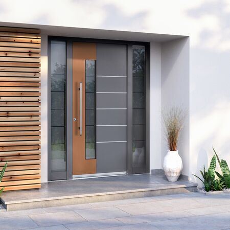 Bild Moderne Haustür mit Seitenteilen und originalen Design von Inotherm