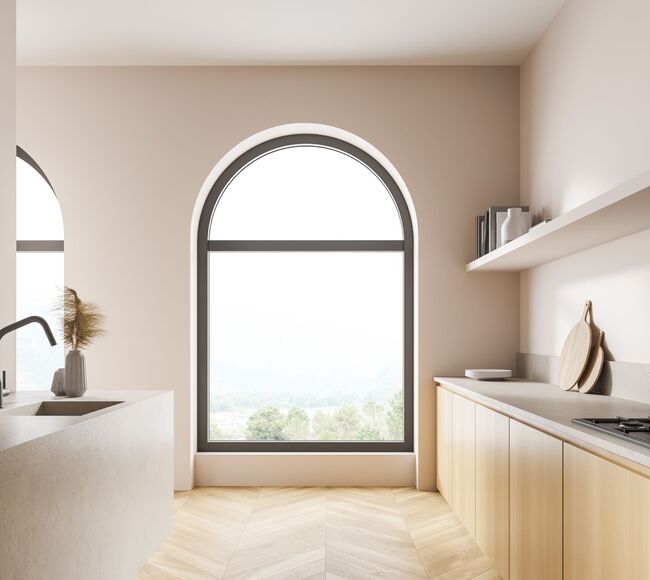 Bild Rundbogenfenster modern