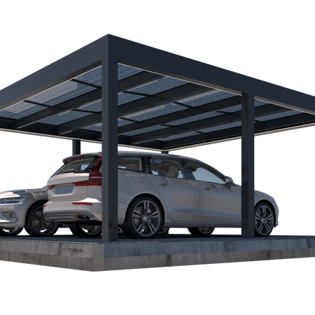Bild Selbststehender Carport für zwei Autos mit sechs Säulen