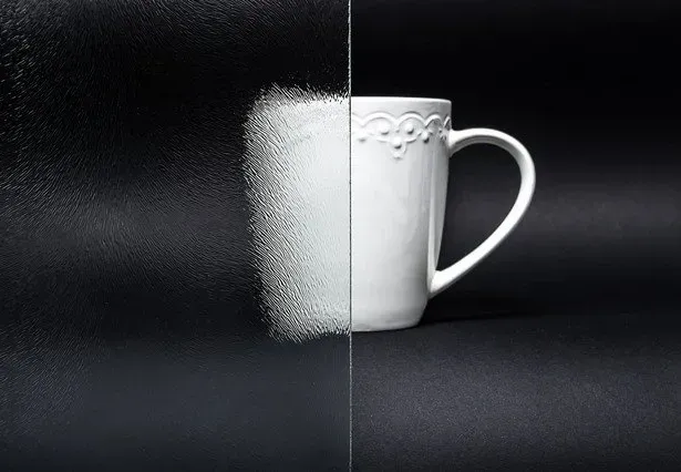 Bild Durchsicht der Ornamentglas Chinchilla weiß 4