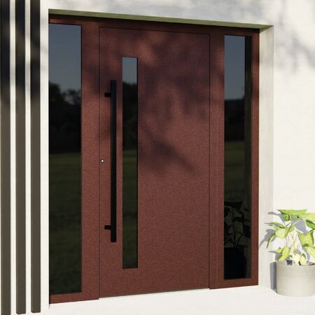 Bild Aluminium Türen mit Seitenteilen von FM mit verschiedenen Farben