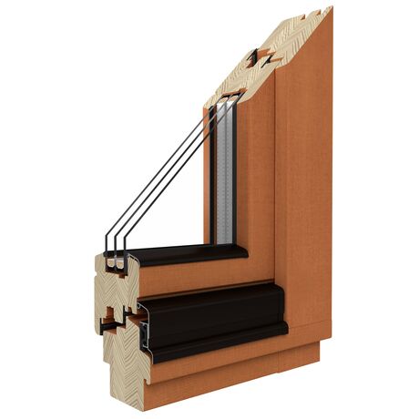 Drutex Holz Balkontür Profilsystem: Softline-78 (Kiefer)