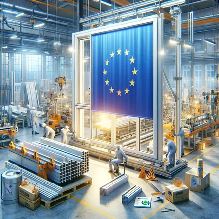 Bild Fabrik und Fenster aus Kunststoff in Europäischer Union hergestellt