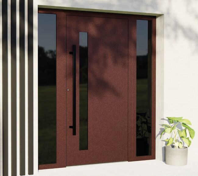 Bild Aluminium Türen mit Seitenteilen von FM mit verschiedenen Farben