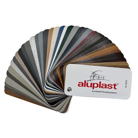 Aluplast Dekorfolien Farbmuster für Kunststoffprofile