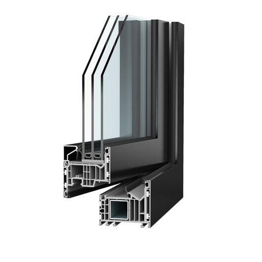 Veka Kunststoff Aluminium Balkontür Profilsystem: Veka AluConnect Kunststoff Aluminium Balkontür AluConnect 90084-001