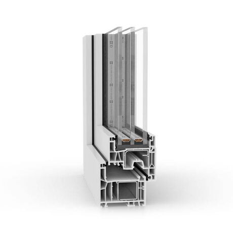 Aluplast Kunststoff Nebeneingangstür Profilsystem: IDEAL Neo AD 76