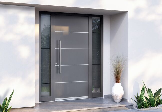 Bild Moderne Kunststoff Haustür mit voller Füllung von Inotherm