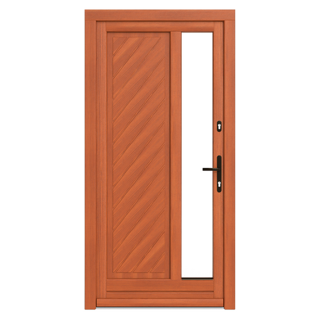 Bild Holz Haustür von Drutex mit Glas und individueller Aufteilung