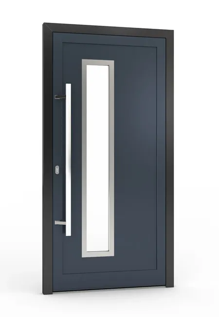 Bild Aluminium Tür Modell Florida Inox Türfüllung von Drutex