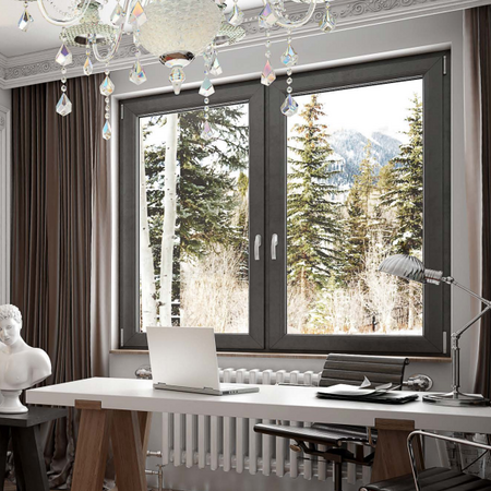 Bild Büro mit elegantem Kunststofffenster mit Aluminium Abdeckung außen