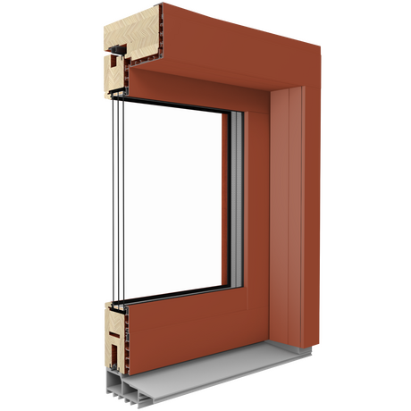 Drutex Holz Aluminium Hebeschiebetür Profilsystem: Duoline-68 (Meranti)