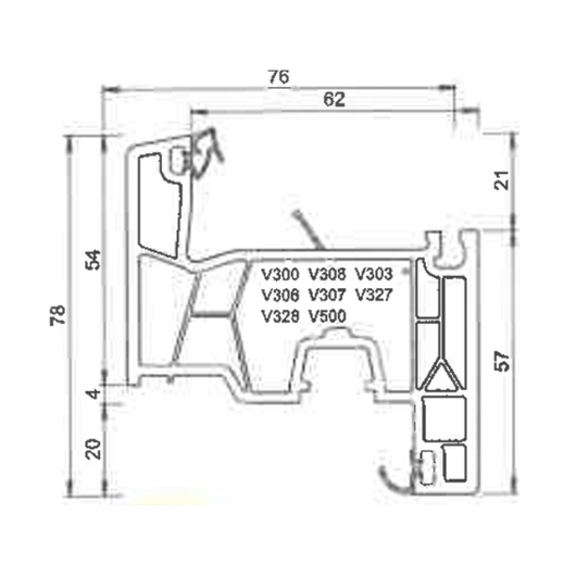 Kömmerling Kunststoff Fenster Profilsystem: 76 AD K-Vision Kömmerling Kunststoff Fenster Profilsystem: 76 AD K-Vision