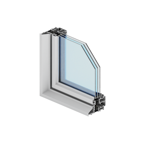 Aliplast Aluminium Fenster Profilsystem: Steel Look